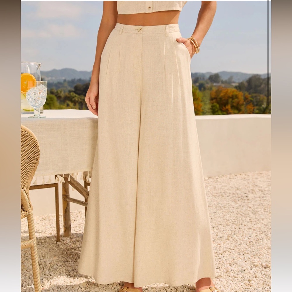 Vici High Rise Wide Leg Pants Oatmeal SOLD OUT